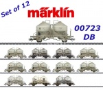 00723 Marklin Set 12 silo vagonů řady Ucs 908,  DB a společnosti EVA