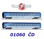 01060 Tillig TT Set of 2 2nd class passenger coaches Type Bpmz 891 of the CD