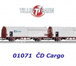 01071 Tillig TT Set 2 vagonů s posuvnými kryty řady Laails , ČD Cargo
