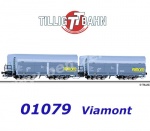 01079 Tillig TT Set of  two hopper cars Type Falls,Viamont a.s.