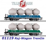 01119 Tillig TT Set 2 silo vagonů řady Uacs 451.1 , Raj-Wagon Trenčin spol. s.r.o