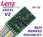 10231-02 Lenz lokdecoder "Standard+" V2 NEM 652