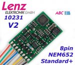 10231-02 Lenz lokdekodér "Standard+" V2  NEM 652