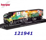 121941 Herpa MAN TGX XLX E6c  with Beverage case trailer truck Pyraser Brewery