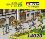 14020 Noch Flower arrangements, Laser-Cut minis, 3ks