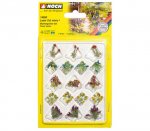 14050 Noch Flower Garden, Laser-Cut minis, 17pcs