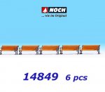 14849 Noch Benches, 6 pcs, H0