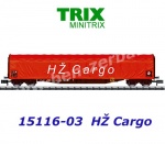 15116-03 TRIX MiniTRIX N  Vůz se shrnovací plachtou řady Rilns, HŽ Cargo