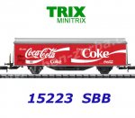15223 TRIX MiniTRIX N Sliding wall boxcar Type Hbils-vy, Coca-Cola® of the SBB