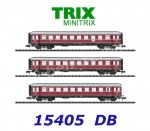 15405  TRIX MiniTRIX N 3-pcs set of passenger cars "The Red Bamberg Cars"  , DB