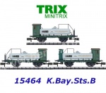 15464 TRIX MiniTRIX N Set 3 vozů na transport lihu používaných K.Bay.Sts.B