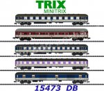 15473 TRIX MiniTRIX N 5-pcs Express Train Passenger Car Set "D 730"