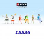 15536 Noch Sitting People, 6 pcs (without bench), H0