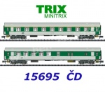 AKCE 15695 TRIX MiniTRIX N Set 2 rychlíkový vozů řady Y/B, ČD