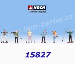 15827 Noch Skiers, 6 Figures with Ski, H0