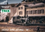 16332 TRIX MiniTRIX N Parní lok. řady R 3/3  Bavorské státní železnice (DRB GV Bay.) - Zvuk