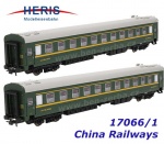 17066/1  Heris  Set of 2 Ammendorfer cars made for China/Inland, green, Ep. IV