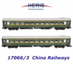 17066/3  Heris  Set of 2 Ammendorfer cars made for China/Inland, green, Ep. IV