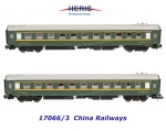 17066/3  Heris  Set of 2 Ammendorfer cars made for China/Inland, green, Ep. IV