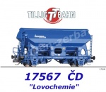 17567 Tillig TT Swing roof car Type Tds "Lovochemie" of the CD