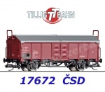 17672 Tillig TT Nakladní vůz s posuvnými střechami řady Tcs, ČSD