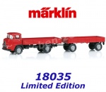 18035 Märklin Krupp Flatbed Front Steering Truck with a Trailer
