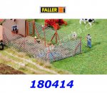 180414 Faller Wire mesh fence with wooden poles, 340 mm, H0