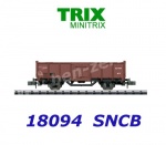 18094 TRIX MiniTRIX N High side gondola of the SNCB