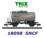 18098 TRIX MiniTRIX N 2-nápravový cisternový vůz  “MILLET”,  SNCF