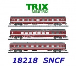18218 TRIX MiniTRIX N 3-dílný set osobních vozů expresního vlaku "Le Capitole", SNCF