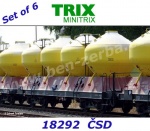 18292 TRIX MiniTRIX Set of 6 silo cars Type Uacs of the CSD
