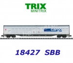 18427 TRIX MiniTRIX N High capacity sliding wall boxcar type Habbiillns of the SBB Cargo