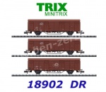 18902 TRIX MiniTRIX N  Set 3 uzavřených vozů řady  Gbqss-z 1742  DR