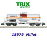 18979 Trix MiniTrix 4-nápravový cisternový vůz na chemikálie "Millet"