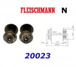 20023 Fleischmann N Wheel set diameter 6 mm isolated on one side , 2 pcs