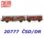 20777 Exact-train Set dvou uzavřených vozů, ČSD a DR
