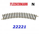 22221 Fleischmann N Curved track R1=194,6mm 30º
