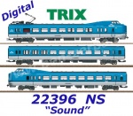 22396 Trix Electric rail car train class ICM-1 three-part "Koploper" KLM, NS  - Sound