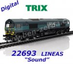 22693 TRIX Diesel  locomotive Class 66 , LINEAS Group -  Sound
