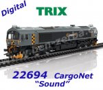 22694 TRIX Diesel  locomotive Class 66 , CargoNet Group -  Sound