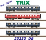 23233 Trix Set 4 rychlíkových vozů expresu "F 41 Senator", DB