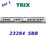 23284 Trix Extension Set  of 2 cars for  powered rail car train Class RABe 501 "Giruno" of the SBB