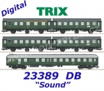 23389 Trix Set 5 osobních vozů s řídícím vozem, DB - Zvuk