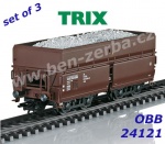 24121 Trix  Set of 3 hopper cars  type Fad  wit load of the OBB