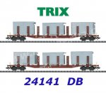 24141 TRIX Set of 2 Stake cars "HBS" of the DB