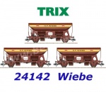 24142 Trix Set of 3 open dump cars type Fc 090, of the Gleibau Wiebe