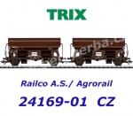 24169-01 TRIX Set 2 vozů se sklopnou střechou typu Tds české spol. Railco A.S./ Agrorail, CZ