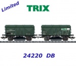 24220 Trix Set 2 čisticích vagonů - Dvojice výsypných vozů řady KK 15, DB