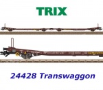 24428 TRIX Pair of  Type Laads 800B Flat Cars  Transwaggon  loaded with cars, DB