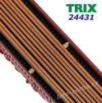 24431 TRIX Set 2 otevřených vozů řady Res-x, s nákjladem kolejnic, DB